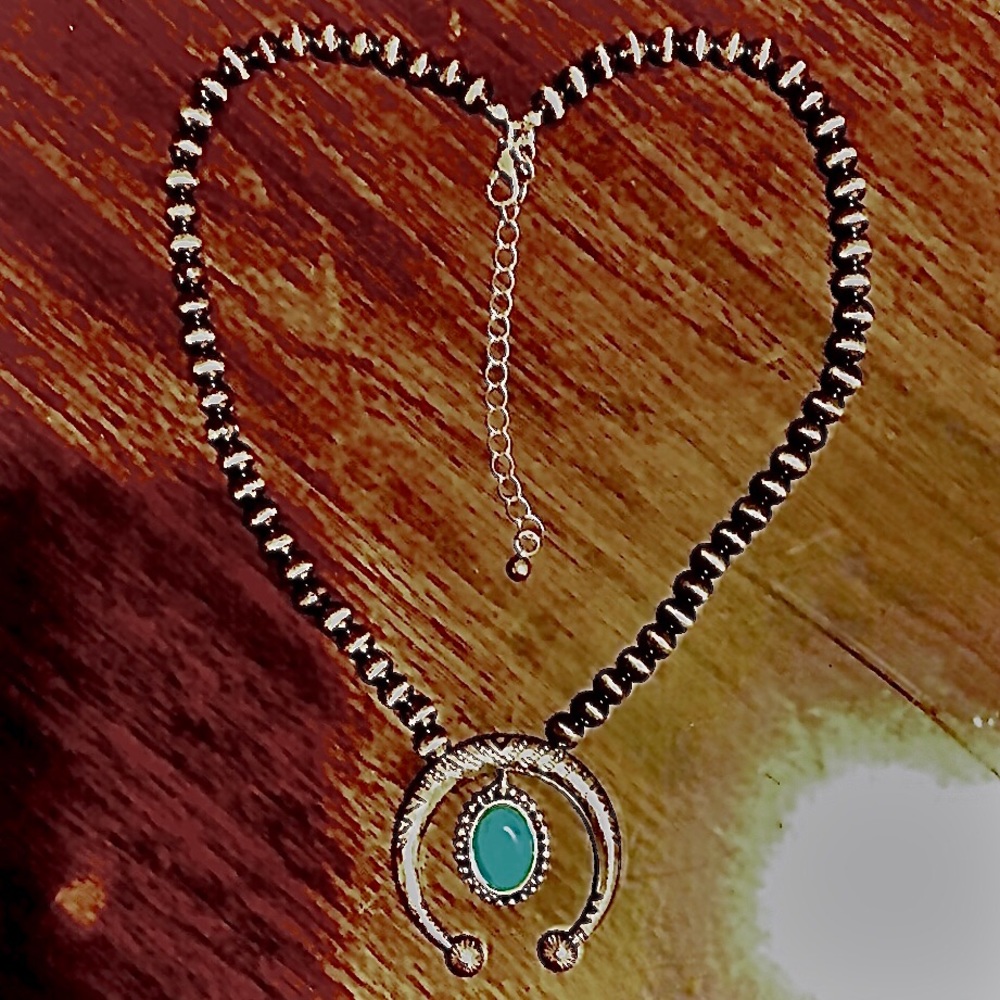 OUT OF STOCK🦋SILVER SQUASH BLOSSOM NECKLACE                      LAST 1 - Picture 7 of 10